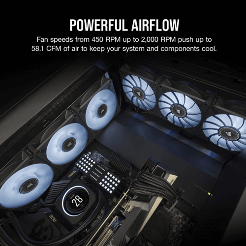 Corsair ML120 LED Elite 120mm White LED Cabinet Fan (Single Pack)